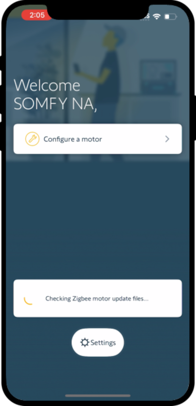 Main Screen of the TaHoma® Pro app