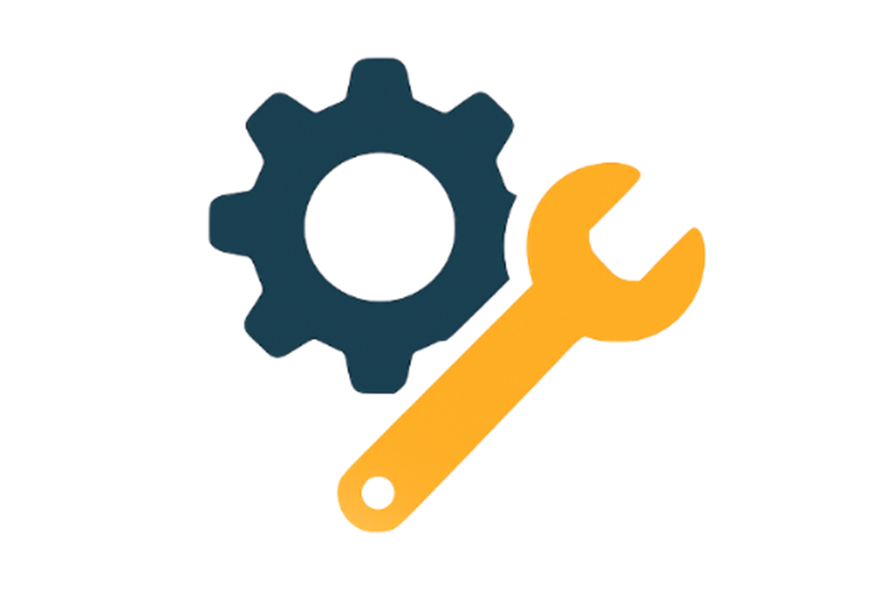 Gear and wrench icon.