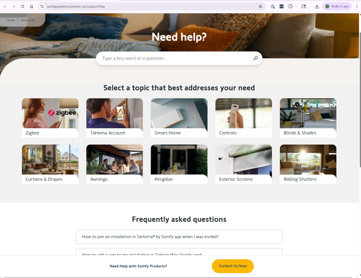 FAQ webpage.