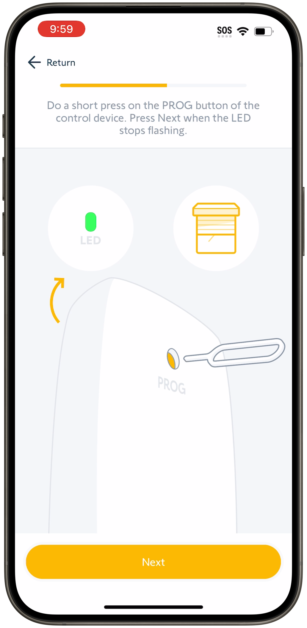 Remote pairing screen in standalone mode